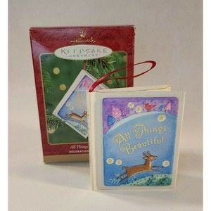 Hallmark Keepsake Christmas Ornament 2000 ALL THINGS BEAUTIFUL  Mini Book NIB